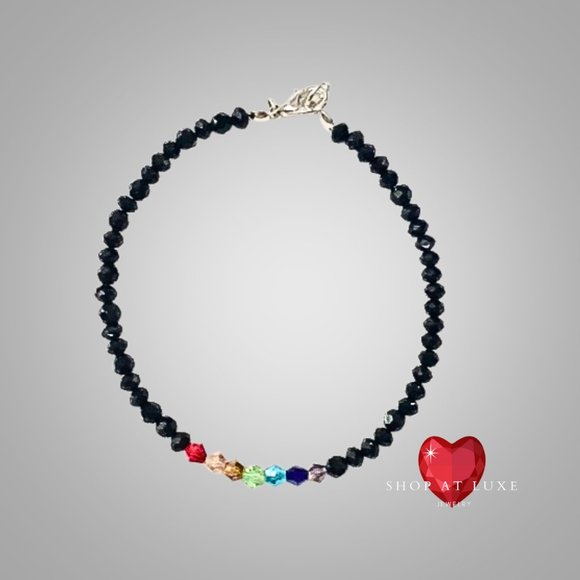 Rainbow Embellished Crystal Bracelet - Picture 2 of 3